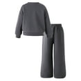 thumbnail image 4 of Conjuntos de blusas y camisas de cuello redondo y manga larga Conjunto para niños Sudadera con capucha cómoda con letras bordadas Conjunto de dos piezas para niños Conjunto de poliéster de moda para n, 4 of 8