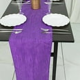 thumbnail image 4 of BalsaCircle 12" x 108" Purple Crinkled Accordion Taffeta Table Runner Party Events Linens, 4 of 8