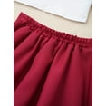 thumbnail image 6 of inhzoy Kids Girls Bow Tie Shirt Tops and Suspender Skirt Socks Set Type B Burgundy 11-12, 6 of 8