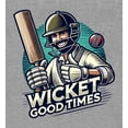 thumbnail image 4 of Cricket Sports Wicket Good Time Adult Heather Gray Crew Neck Short Sleeve Tee-Medium, 4 of 4