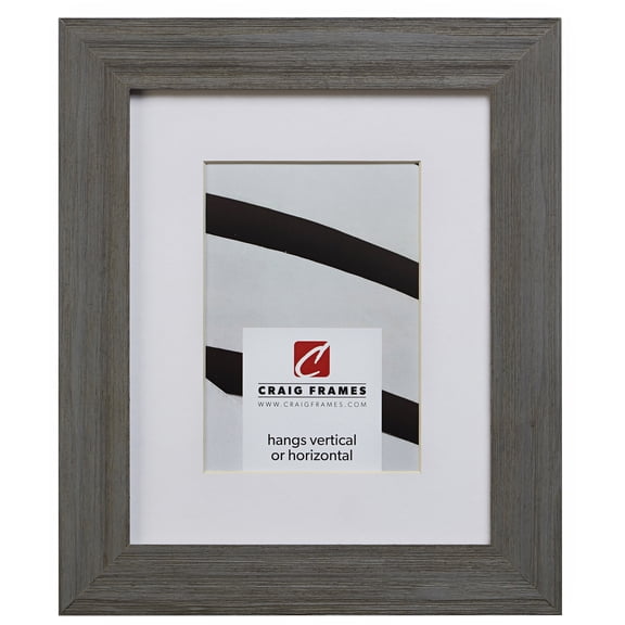 Craig Frames 7221063 24x36 inch Faux Barnwood Gray Picture Frame Matted for a 20x30 Photo