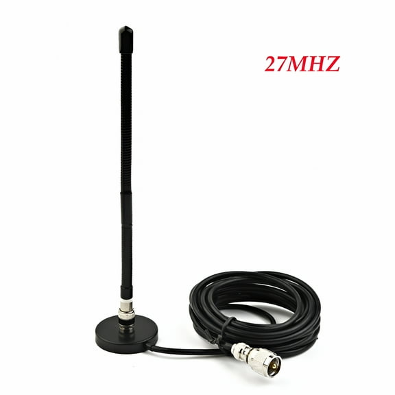 GJX 27MHz CB Radio Antenna Soft Whip Magnetic Base BNC PL259 Male