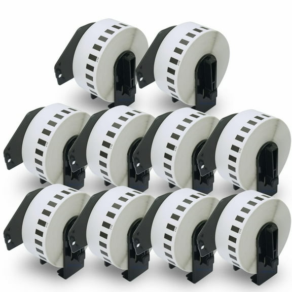 Compatible Continuous Labels Replacement for Brother DK-2210 (1.1 in x 100 ft), Use with Brother QL Label Printers [10 Rolls]