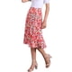 thumbnail image 4 of Faldas Midi Peasant de Mujer INSPIRE CHIC con Cintura Elástica A-Line de Flores Ditsy Rojas y Azules XL, 4 of 6