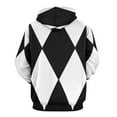 thumbnail image 3 of Black White Diamonds 3d Sweatshirts Hoodie Fashion Casual Personality Men's Women Street Hoodie Pullovers Long Sleeve Comfortable Top, 3 of 6