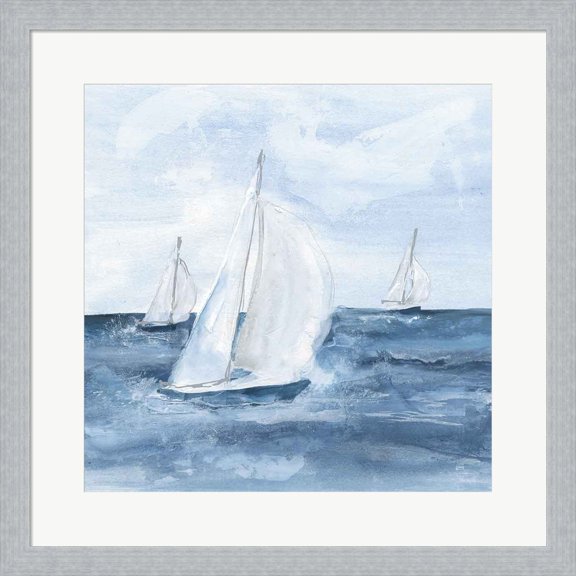 Great Art Now Sailboats V by Chris Paschke, Framed Wall Art, 19.5W x 19.5H