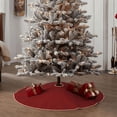 thumbnail image 4 of Balery Maroon Printed Christmas Tree Skirt , Merry Christmas Party Christmas Tree Decoration,Adjustable Tree Skirt-30", 4 of 6