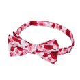 thumbnail image 2 of Jacob Alexander Men's Assorted Floral Roses Flowers Design Pre-Tied Adjustable Banded Bow Tie - White Pink Red, 2 of 4