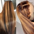 thumbnail image 4 of Perruque Longue Droite pour Femmes en Cheveux Humains Bruns avec Ligne de Cheveux Pré-Épilée, 4 of 4
