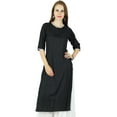 thumbnail image 1 of Bimba Kurta Kurti en Rayonne d'Été pour Femmes Manches 3/4 Tunique Formelle Décontractée - Couture Personnalisée, 1 of 7