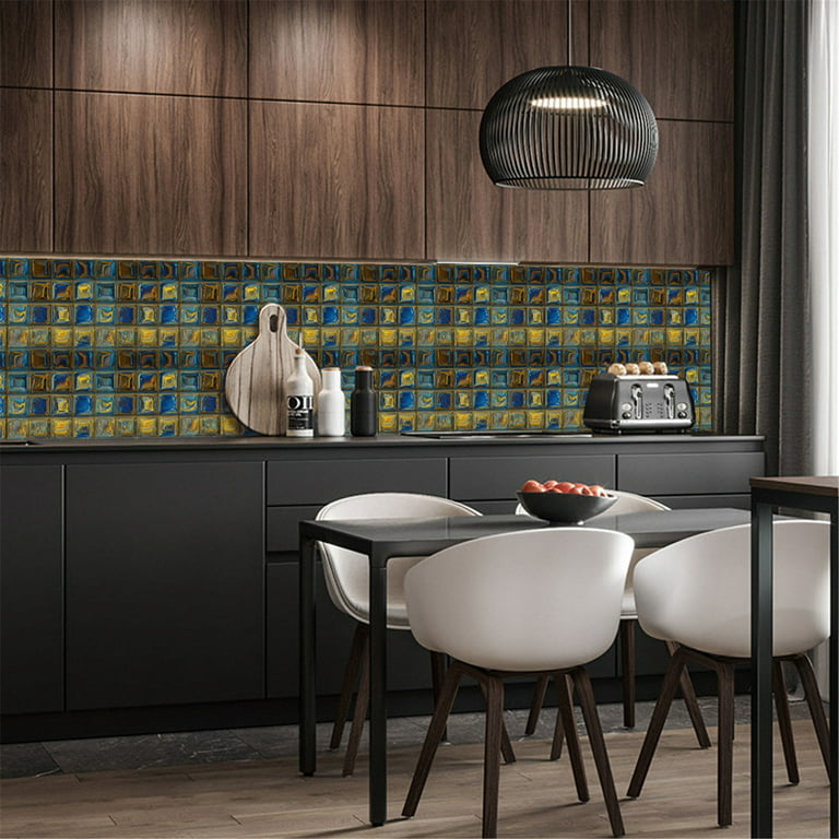 Wovilon Home Decor for Living Room Imitation Wall Tiles Crystal