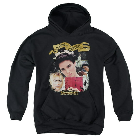 Labyrinth Dangers Untold Youth Pullover Hoodie Sweatshirt Black