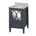 thumbnail image 7 of KBC Olivia 24" Solid Wood Bathroom Vanity w/ Carrara Stone in Marine Gray, 7 of 7