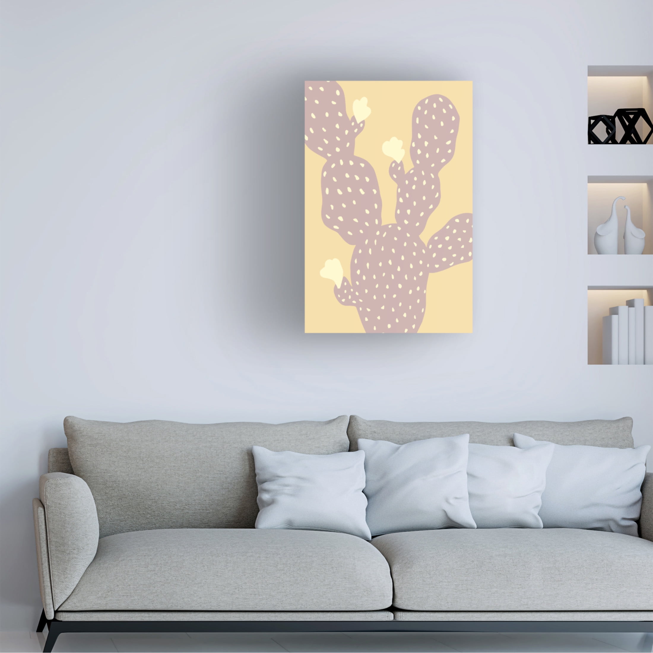 Trademark Fine Art Pictufy Studio Cactus Yellow Canvas Wall Art