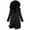 Black, variant on JURANMO Womens Slim Down Jacket Solid Color Fleece Lined Warm Winter Coat Mid Length Hood Quilted Jackets with Pocket Deals of the Day Beige XXL