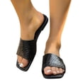 thumbnail image 3 of asddcavvf Women's Summer Fashion Embossed Flat Open Toe Sandals Beach Outing Slippers, 3 of 9