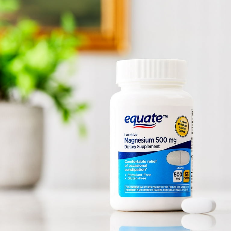 Equate Magnesium Laxative 500mg, 2-Pack, 55 Count photo 4
