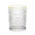 thumbnail image 2 of AMLESO Iced Coffee Glass Cup Embossed Retro Tea Cup Friend Birthday Gifts short, 2 of 8