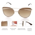 thumbnail image 5 of LotFancy 2 Cateye Sunglasses for Adult Women Female with Case, Brown Gradient, 5 of 7