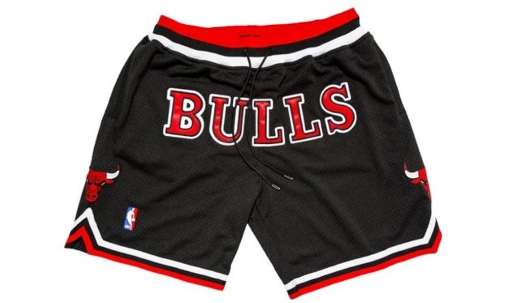 Chicago Bulls BLACK Basketball Just Don Shorts MITCHELL AND NESS NBA SIZE L