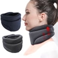thumbnail image 2 of Happydeer Adjustable Soft Cervical Neck Brace for Neck Pain Relief Support Washable Cotton Cover Comfortable Sleep Collar for Men Women, 2 of 13
