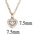 thumbnail image 2 of Luxe Jewelry Designs Women's Stainless Steel Heart and Key Shaped Pendant Necklace with Cubic, 2 of 3