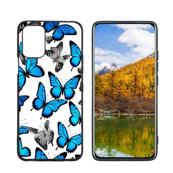 Compatible with LG Q52 Phone Case, Butterflies 69 Case Men Women, Flexible Silicone Shockproof Case for LG Q52