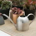 Patio Perfection Accents Watering Can Solid Stainless Steel Pot Long