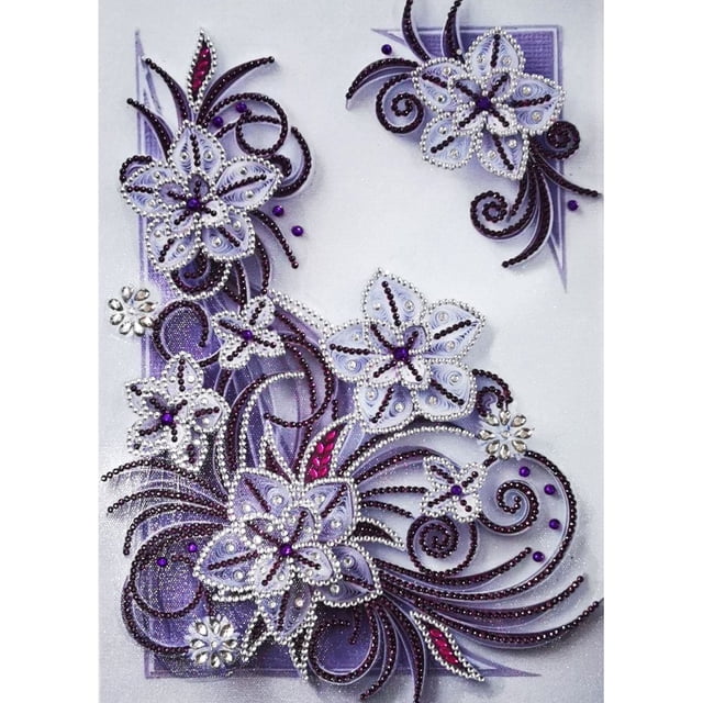 Diamante pintado serie de flores de bricolaje diamante de forma especial FLhrweasw Nuevo