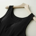 thumbnail image 3 of Tank Tops For Women Solid Color With Chest Pad Bra One Tank Top Sling Camisole Tops For Women, 3 of 6