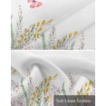 thumbnail image 6 of Easter Rabbits Linen Curtain Valance for Bedroom/Bathroom/Kitchen/Office/Living/Dining Room Windows,Easter Bunny Botanical Flower Leaves Rod Pocket Topper Drapes Decorative Cafe Drapery Panel 42x18, 6 of 6
