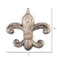 thumbnail image 2 of Vickerman 7.3" Mocha Antique Fleur-de-lis Christmas Ornament, Pack of 2, 2 of 3