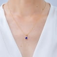 thumbnail image 3 of ANGARA Natural Trillion 1.8 ct Tanzanite Solitaire Pendant with Diamond in 14K Rose Gold for Women (Size-8mm) | December Birthstone, Anniversary, Jewelry Gift for Women | Natural Tanzanite Necklace, 3 of 9