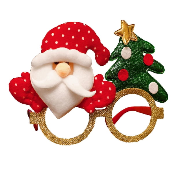 Gafas de Navidad Farfi, accesorios festivos divertidos para fotos, lindo oso de Navidad, astas de muñeco de nieve, gafas de disfraz para niños para fiesta