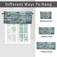 thumbnail image 6 of Anchor Thermal Insulated Window Curtain Valance Nautical on Rustic Blue Wooden Planks Privacy Decorative Rod Pocket Short Window Valance Curtains 54 by 18 in, 1 Panel, 6 of 6