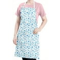 thumbnail image 5 of Blue Christmas Snowflake Apron-Garden Aprons for Women with Pockets-Cotton Linen Waterproof Kitchen Cooking Gardening Aprons Adjustable for Kitchen,Cooking,BBQ and Salon 32"x27", 5 of 7