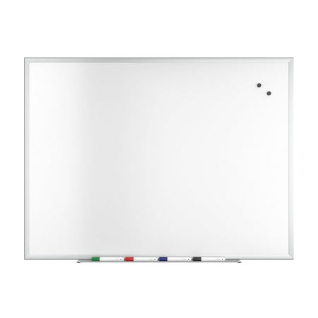 TRU RED Magnetic Steel Dry Erase Board Satin Frame 4  x 3  (TR61175)