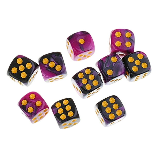 Juego de Dados de seis caras Yotijar D6 12mm violeta