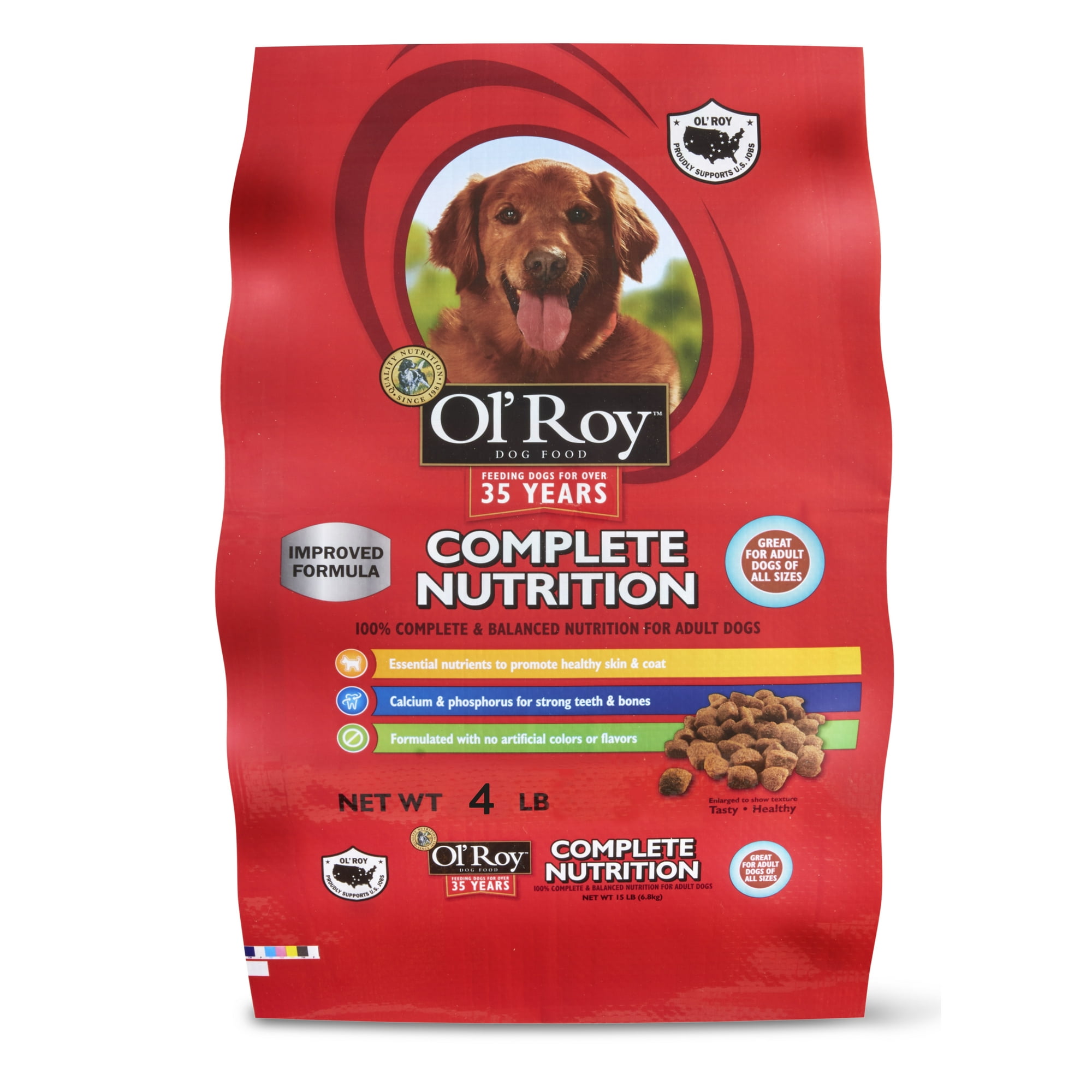 Ol' Roy Complete Nutrition Adult Dry Dog Food, 4 lb