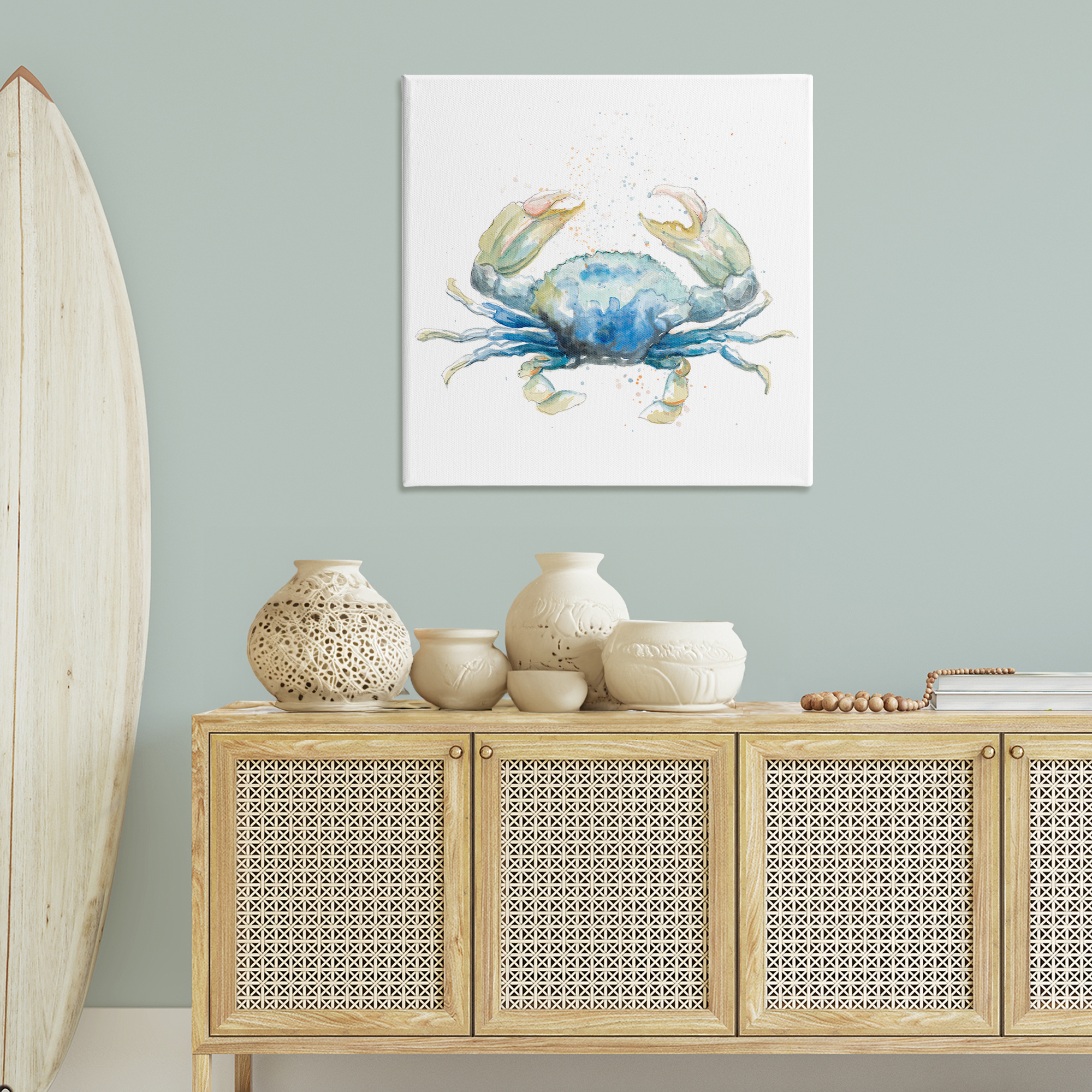 Stupell Industries Modern Speckled Crab Animals & Insects Painting Gallery Wrapped Canvas Art Print Wall Art, 36 x 36