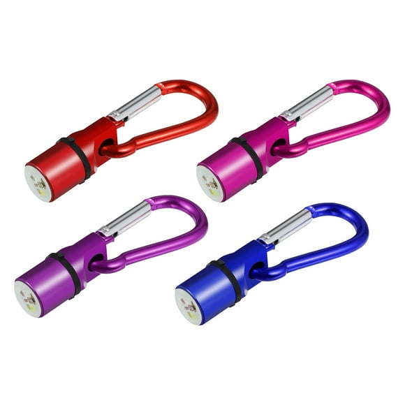 POPETPOP 4 piezas de collar de seguridad portátil de aluminio para mascotas (perro, gato, cachorro) con luz intermitente LED (rojo + azul + morado + rosa)