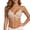 1-Beige, variant on Womens Seamless Triangle Bras No Underwire Lightweight Breathable One-Piece Fixed Thin Cups T-Shirt Bras Deep V Adjustable Shoulder Strap Solid Color Everyday Bralettes 1-Beige L