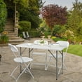 thumbnail image 4 of 4ft Foldable Lift Patio Plastic Table White, 4 of 8