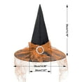 thumbnail image 3 of Zando Orange Witch Hats for Women Modern Party Hat with Veil Lace Witches Costume Accessory, 3 of 6