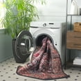 thumbnail image 3 of SAFAVIEH Tucson Faith Oriental Machine Washable Area Rug, Rust/Green, 6' x 8', 3 of 12