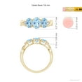 thumbnail image 6 of ANGARA Natural Oval Aquamarine Three Stone Criss-Cross Engagement Ring in 14K Yellow Gold for Women (Size-7x5mm) | March Birthstone, Anniversary, Jewelry Gift for Women | Natural Aquamarine Ring, 6 of 10