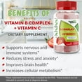 thumbnail image 5 of Vitamin B Complex with Vitamin C Gummies 2 Pack | Great Tasting Natural Strawberry Flavor Daily Energy and Nerve System Supplement, 5 of 7