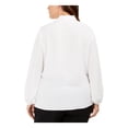 thumbnail image 2 of Kasper Womens Plus Ruffled Tie-Neck Blouse, 2 of 2