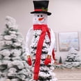 thumbnail image 4 of Árbol de Navidad Top Muñeco de nieve Navidad Hugger Decoración Decoración Winter Wonderland Fiesta Boda Vacaciones Adorno Vogacara JR0754-02, 4 of 5