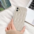 thumbnail image 4 of Water Ripple Curly Wave Frame for iPhone 11 Case,Soft Slim Silicone Water Ripple Pattern iPhone 11 Phone Case,Beige, 4 of 14